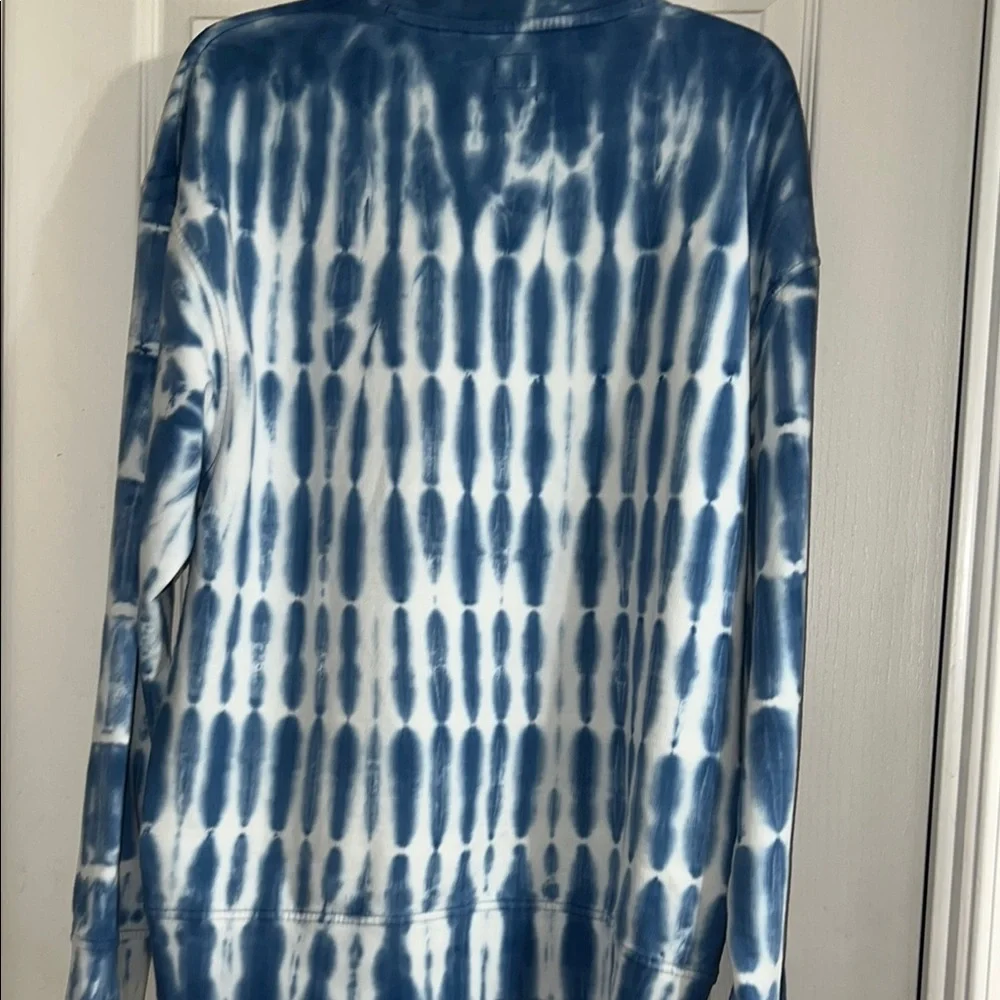 Levi's Men’s Blue and White Tie-Dye‎ Long Sleeve Shirt Size M